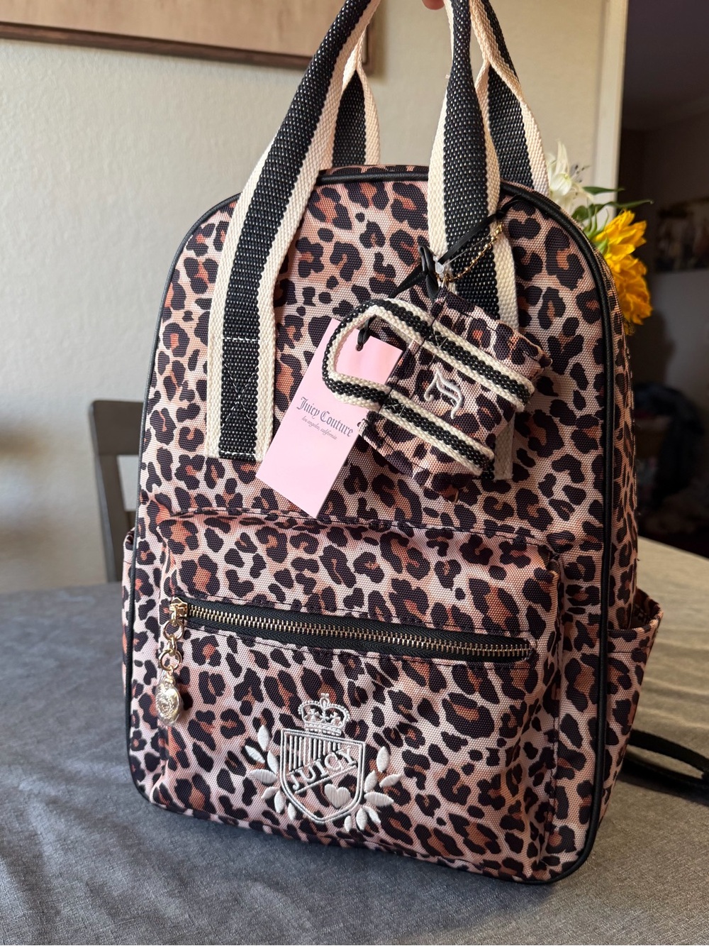 Juicy Couture Leopard Print full size Backpack 🆕 NWT